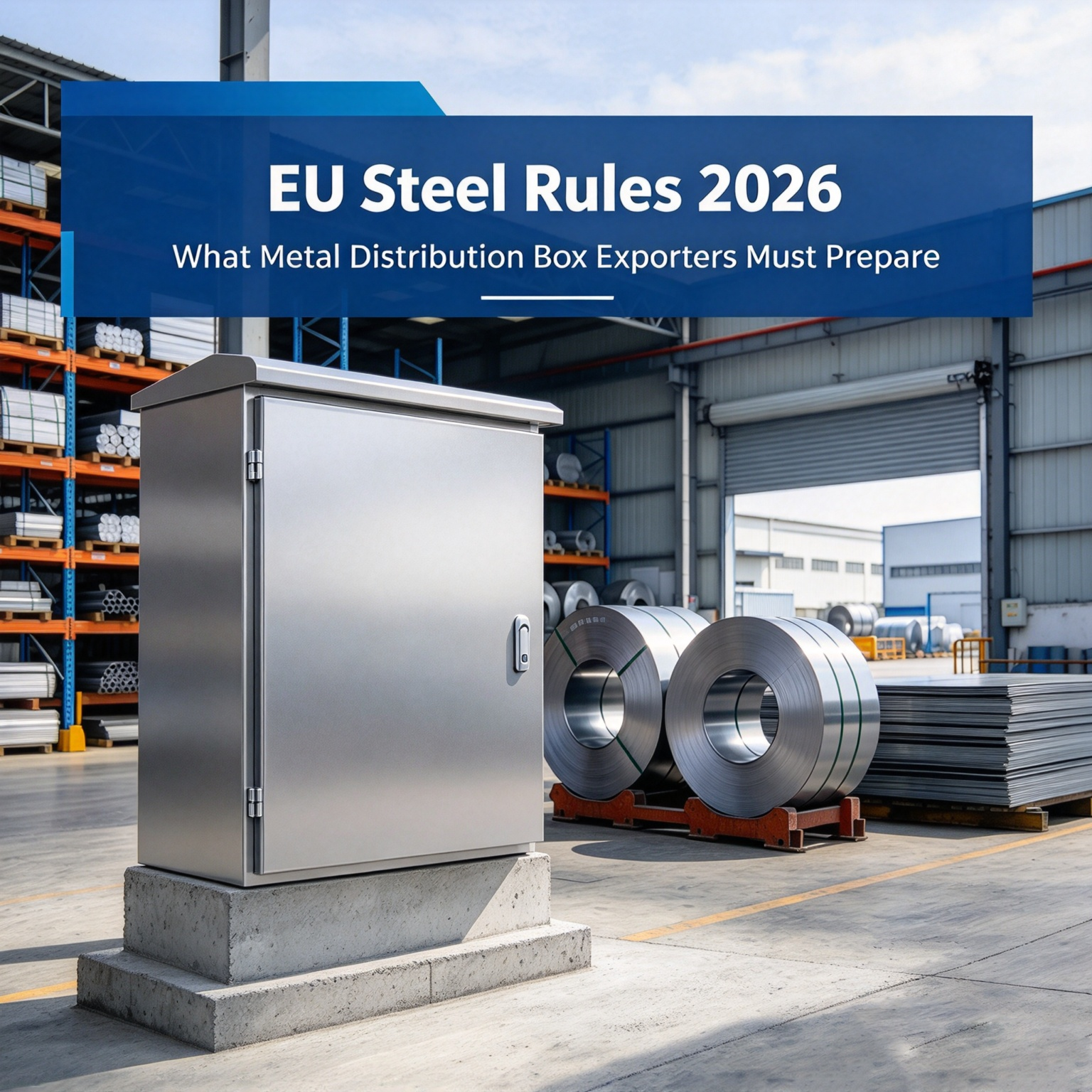 EU स्टील नियम 2026: धातु वितरण बक्स निर्यात गाइड